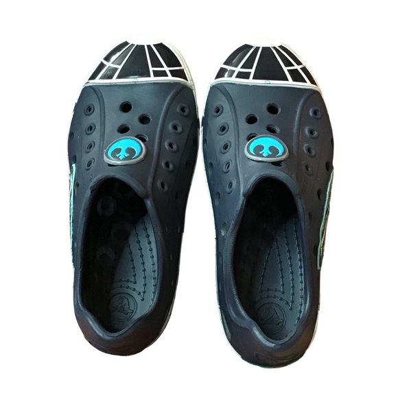 Crocs Bump It Shoes Little Boy Size 12C Blue Star Wars Millennium Falcon Sneaker - Picture 7 of 10